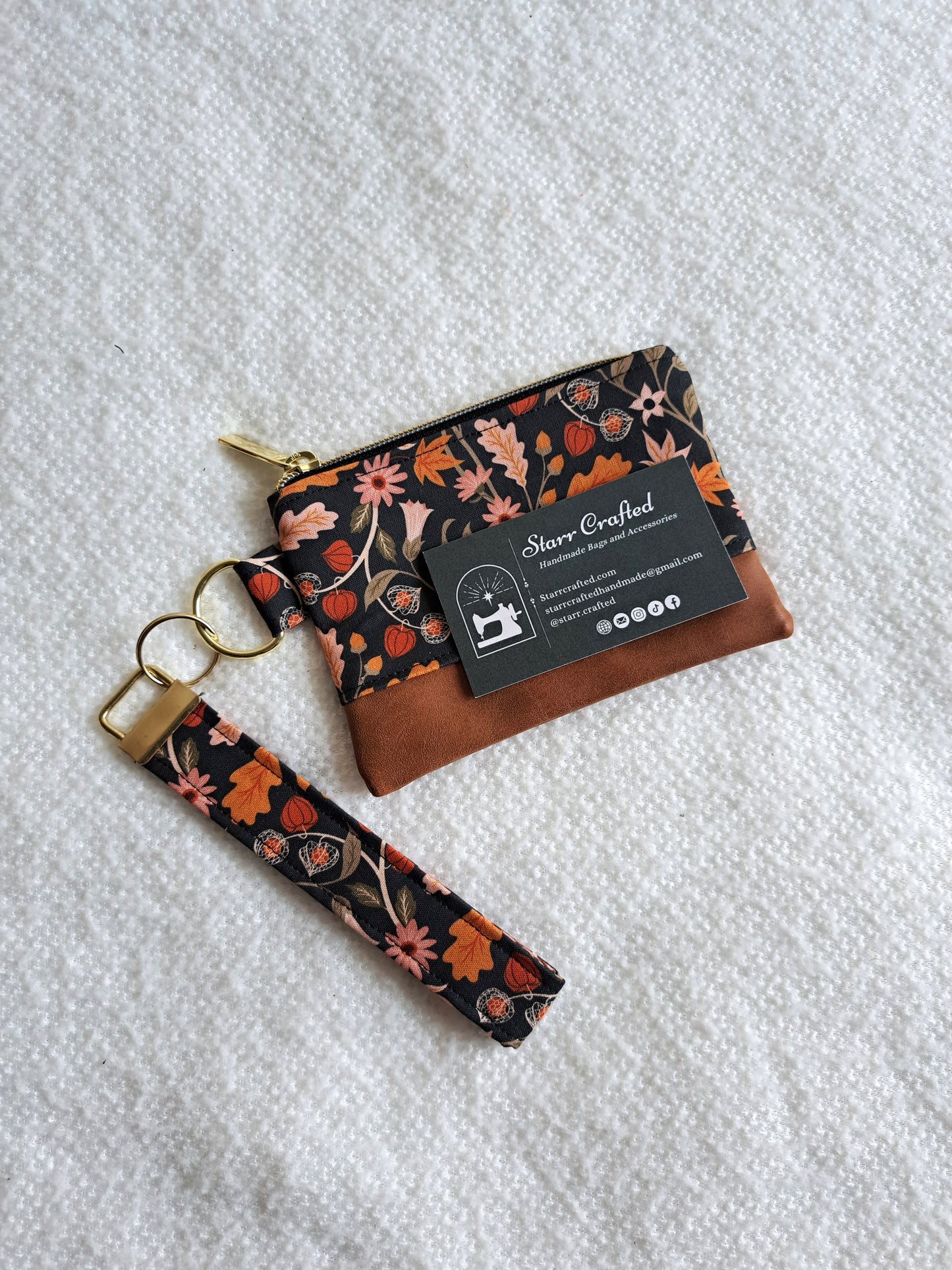 Fall Floral Small Wristlet