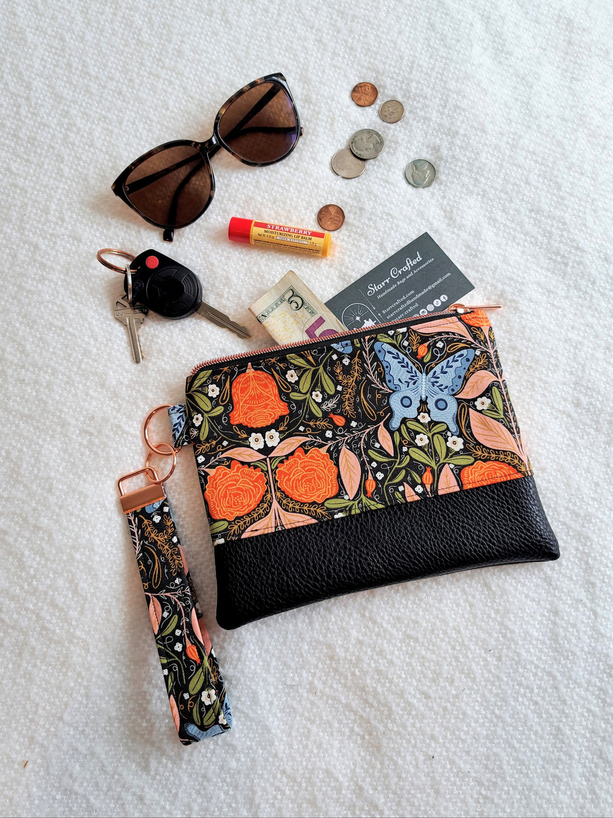 Illustrative Botanical Large Wristlet