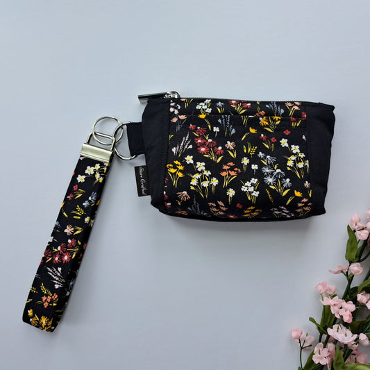 Midnight Wildflower Wristlet - Made to Order