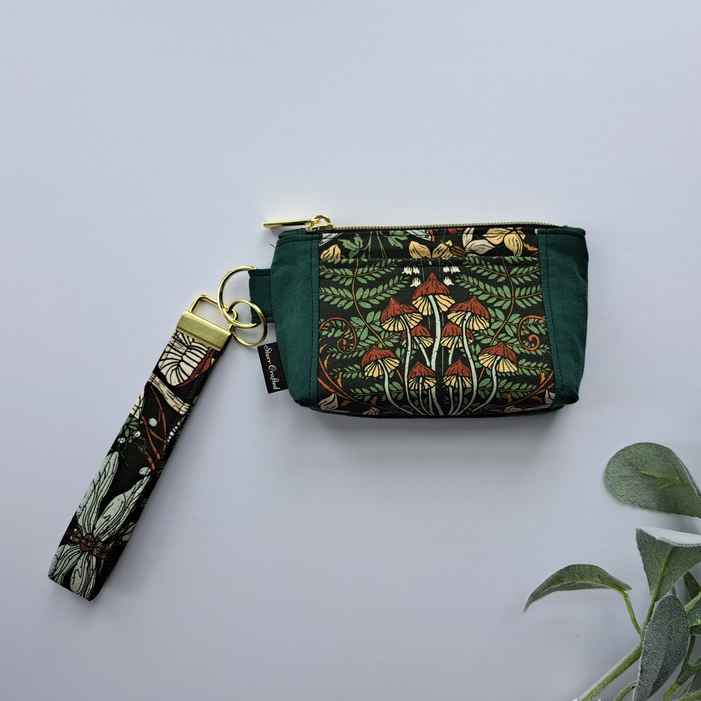 Mushroom Forest Wristlet- Made to Order