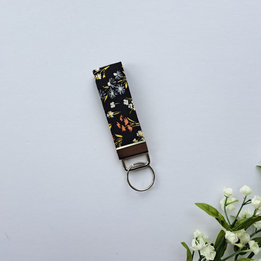 Mini Midnight Wildflower Key Ring - Made to Order