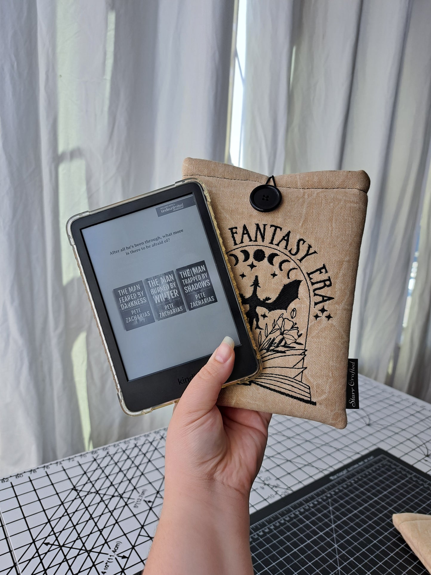 Embroidered "In My Fantasy Era" Kindle Sleeve- B-Grade