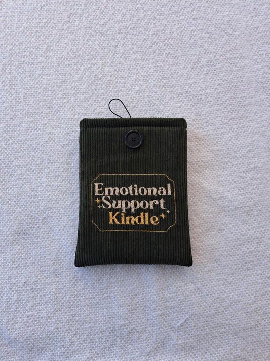 Embroidered "Emotional Support Kindle" Kindle Sleeve- B-Grade