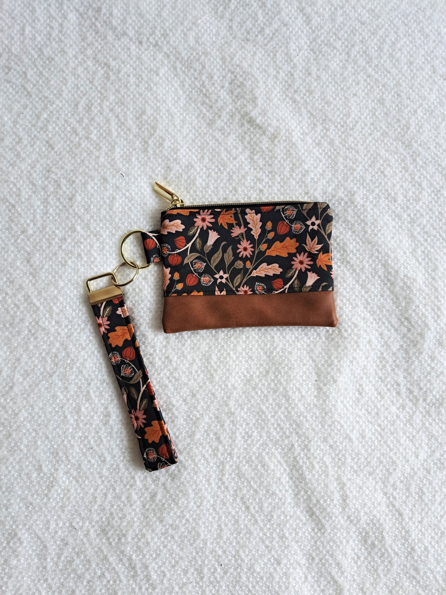 Fall Floral Small Wristlet