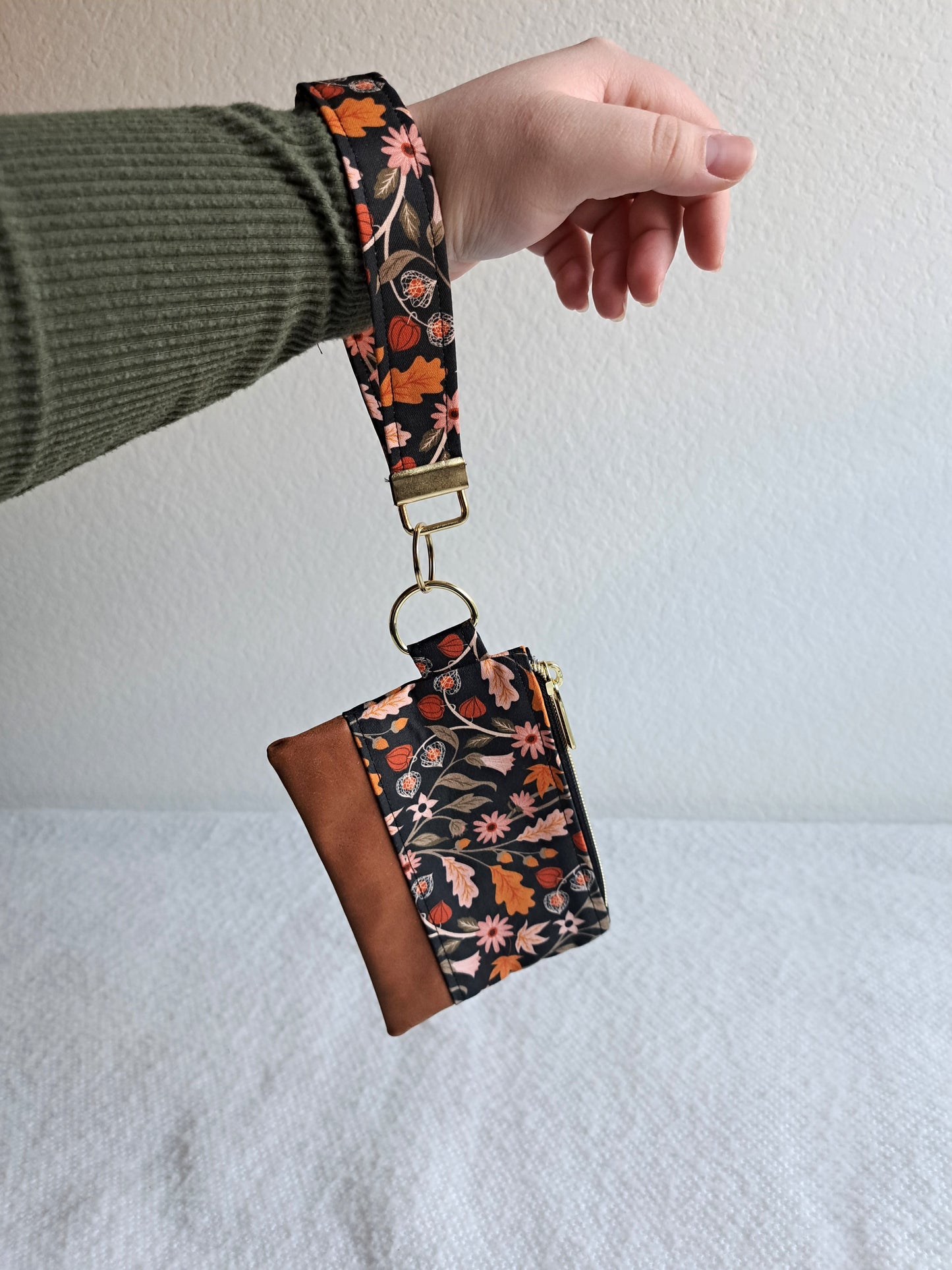 Fall Floral Small Wristlet