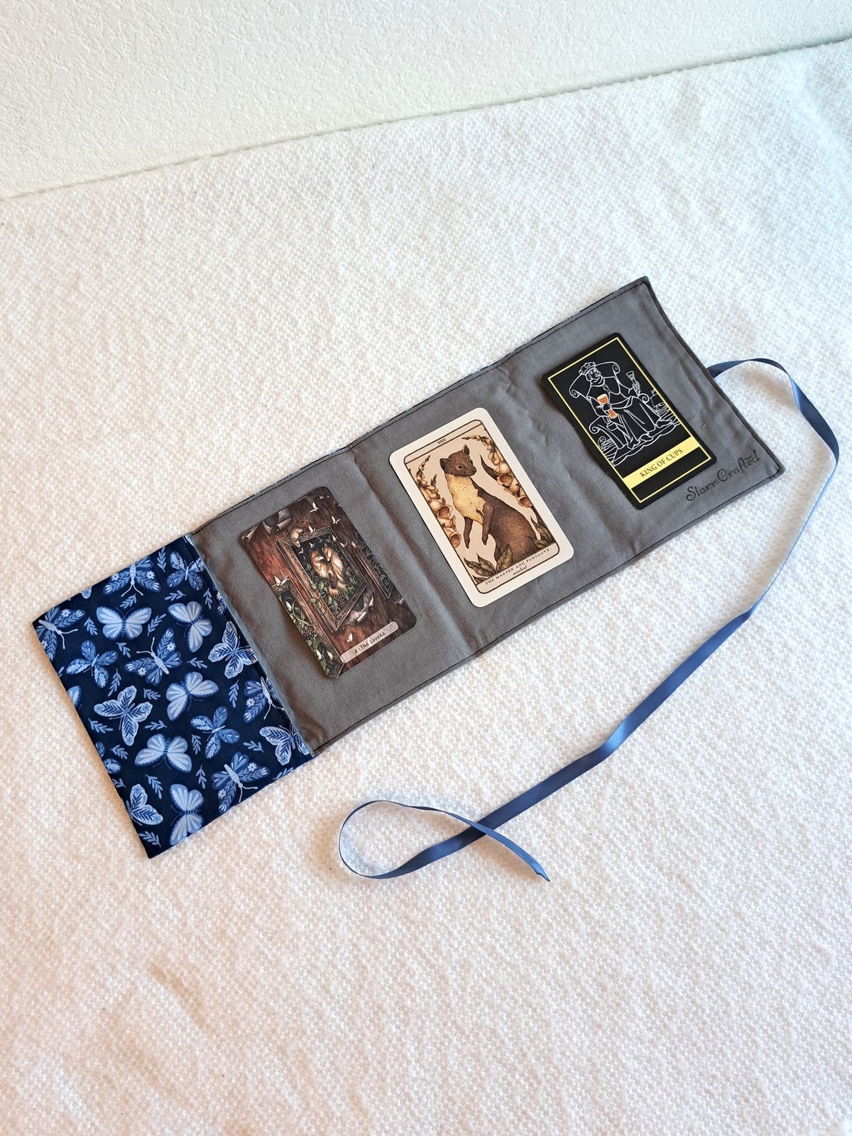 Blue Butterflies Long Tarot Wrap