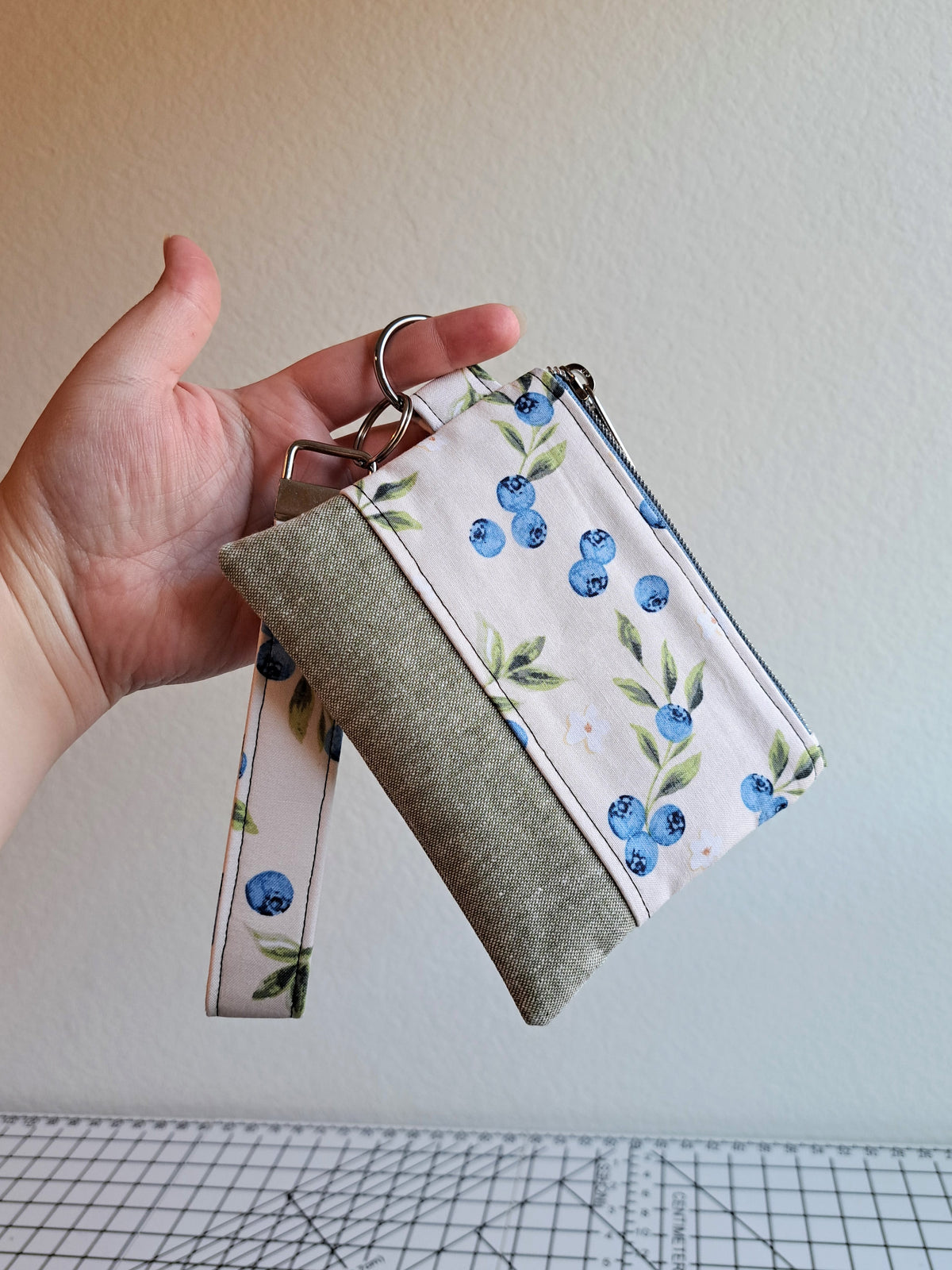 Blueberries Small Wristlet